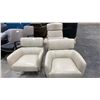 Image 2 : PAIR OF CREAM MODERN ACCENT CHAIRS