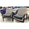 Image 1 : PAIR OF GREY/BLACK ARMCHAIRS