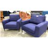 Image 2 : PAIR OF BLUE ARMCHAIRS