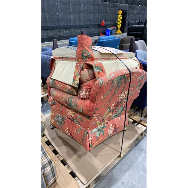 PAIR OF VINTAGE FLORAL SOFA CHAIRS
