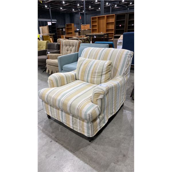 MULTI COLOUR STRIPED ARMCHAIR