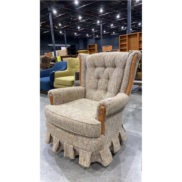 BROWN RETRO ROCKING ARMCHAIR