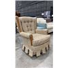Image 2 : BROWN RETRO ROCKING ARMCHAIR