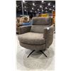 Image 1 : BROWN MODERN SWIVEL ARMCHAIR