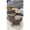 Image 2 : BROWN MODERN SWIVEL ARMCHAIR
