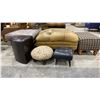 Image 3 : GROUP OF 6 ASSORTED OTTOMANS