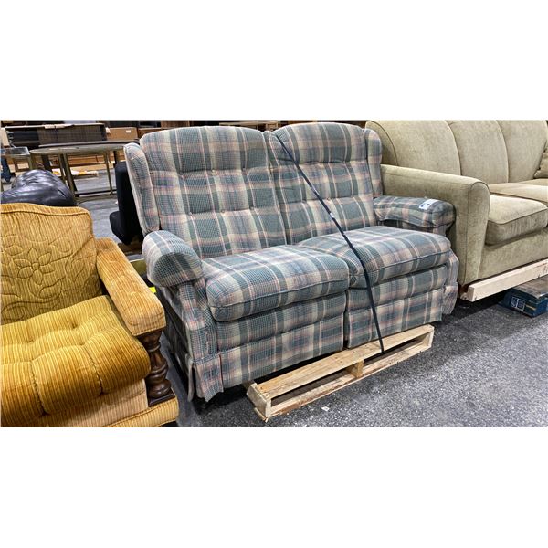 PLAID LOVESEAT
