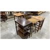 Image 3 : 5 ASSORTED SIDE TABLES AND SET OF 3 BARLEY TWIST CARVED NESTING TABLES