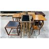 Image 4 : 5 ASSORTED SIDE TABLES AND SET OF 3 BARLEY TWIST CARVED NESTING TABLES