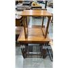 Image 3 : ROSEWOOD SIDE TABLE, TEAK 3PCS. NESTING TABLE SET, SMALL TEAK SIDE TABLE. ANTIQUE OAK