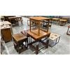 Image 4 : ROSEWOOD SIDE TABLE, TEAK 3PCS. NESTING TABLE SET, SMALL TEAK SIDE TABLE. ANTIQUE OAK