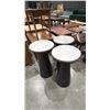 Image 2 : SET OF 3 MATCHING STONE TOP STOOLS/END TABLES