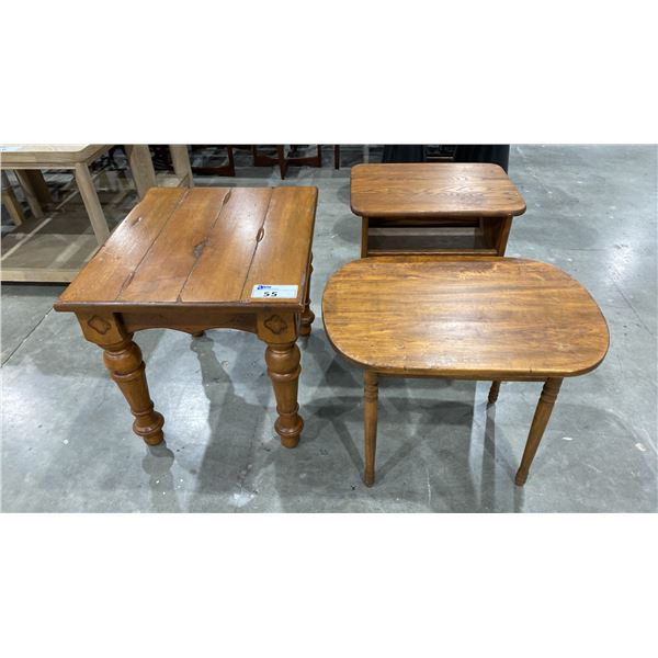 3 ASSORTED SIDE TABLES