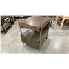 Image 2 : ONE DRAWER SIDE TABLE AND SET OF MATCHING WOOD TOP METAL BASE SIDE TABLES