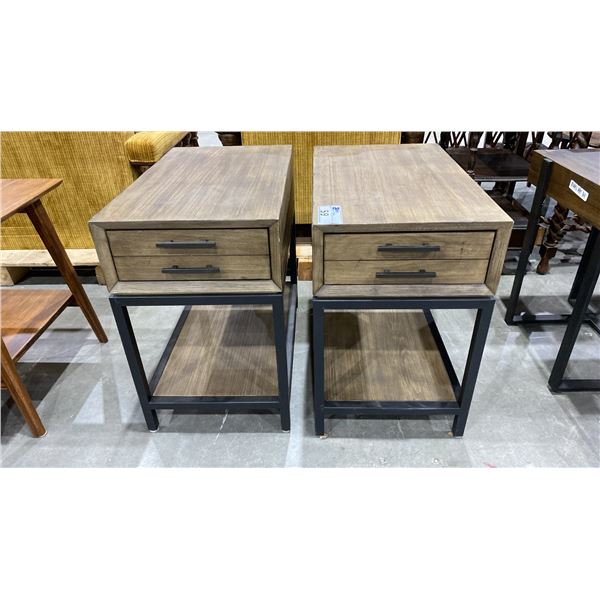 PAIR OF ONE DRAWER NIGHTSTANDS