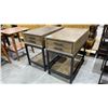 Image 2 : PAIR OF ONE DRAWER NIGHTSTANDS