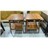 Image 1 : PAIR OF TEAK WOOD SIDE TABLES
