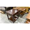 Image 1 : PAIR OF TEAK WOOD SIDE TABLES  WITH ONE DRAWER NIGHTSTAND