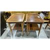 Image 3 : PAIR OF TEAK WOOD SIDE TABLES  WITH ONE DRAWER NIGHTSTAND