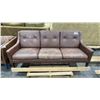Image 1 : LEATHER 3 SEAT SOFA (WORN)