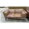 Image 1 : LEATHER 2 SEAT SOFA