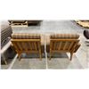 Image 4 : PAIR OF WOOD BASE LOUNGE CHAIRS