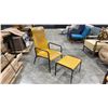 Image 1 : LEATHER LOUNGE CHAIR WITH MATCHING OTTOMAN