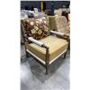Image 3 : WOOD BASE LOUNGE CHAIR WITH FABRIC LOUNGE CHAIR