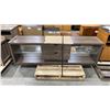 Image 1 : 2 DRAWER TV STAND WITH GLASS SHELVES