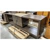 Image 2 : 2 DRAWER TV STAND WITH GLASS SHELVES