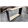 Image 1 : WOOD AND METAL SOFA TABLE