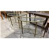 Image 1 : SET OF 3 MATCHING METAL AND GLASS D SHAPED TABLES