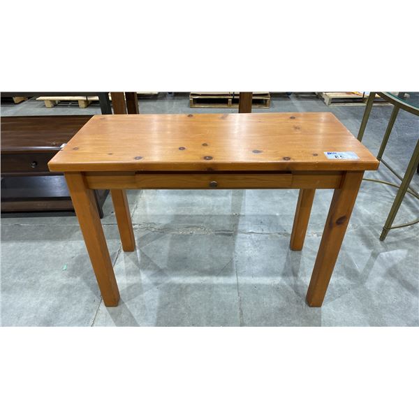 SINGLE DRAWER WOOD HALL TABLE