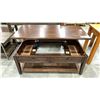 Image 1 : WOOD COFFEE TABLE WITH FALSE DRAWERS