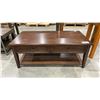 Image 2 : WOOD COFFEE TABLE WITH FALSE DRAWERS