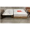 Image 3 : STONE TOP METAL BASE COFFEE TABLE AND STONE LOOK LINOLEUM COFFEE TABLE
