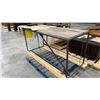 Image 2 : METAL FRAMED WOOD TOP TABLE