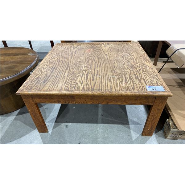 RUSTIC WOOD SQUARE COFFEE TABLE