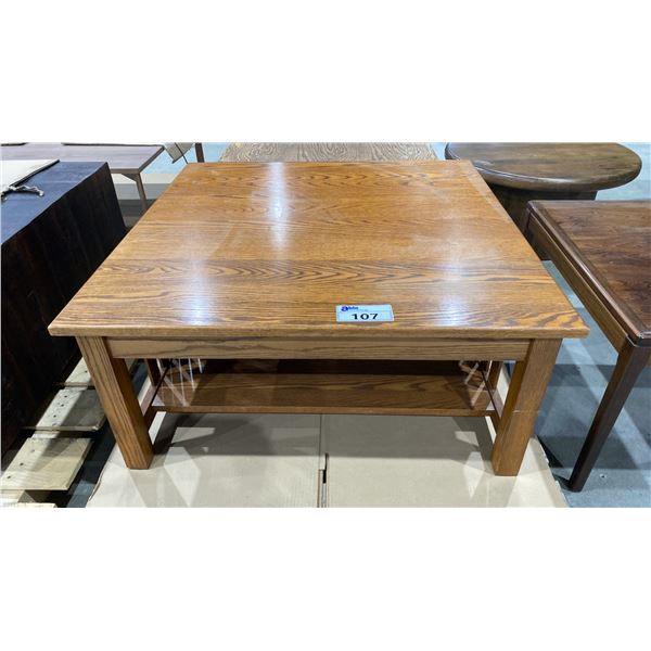 SQUARE VINTAGE STYLE COFFEE TABLE