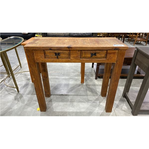 2 DRAWER ANTIQUE HALL TABLE