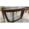 Image 2 : 2 TIER WOOD D SHAPED TABLE