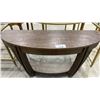 Image 3 : 2 TIER WOOD D SHAPED TABLE