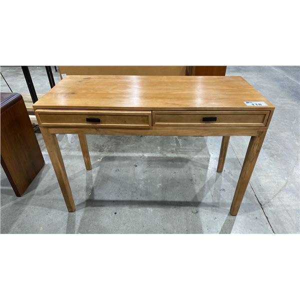 2 DRAWER WOOD HALL TABLE