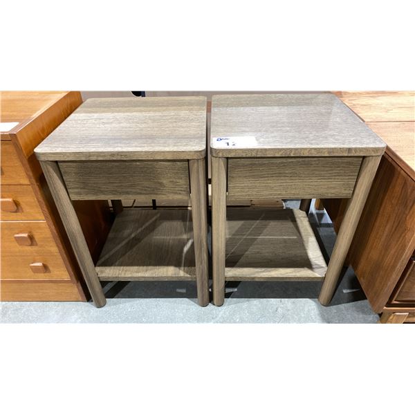 PAIR OF WOOD NIGHT STANDS