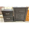 Image 3 : PAIR OF NIGHTSTANDS MISMATCHED SIZES