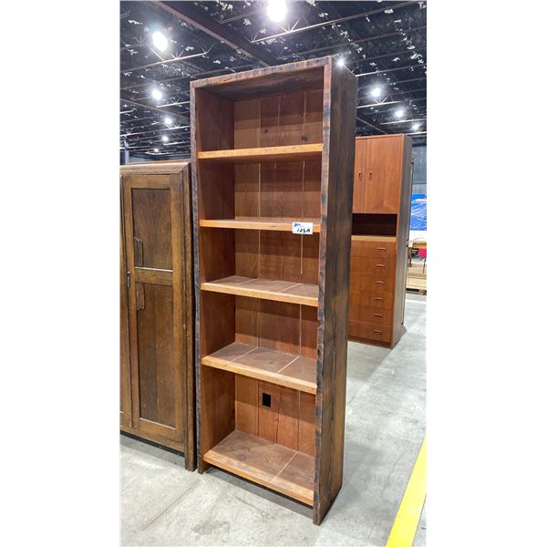 5 TIER RUSTIC REPURPOSED WOODEN SHELVING UNIT