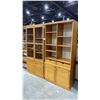 Image 1 : PAIR OF MATCHING PINE DISPLAY CABINETS, ONE WITH GLASS DOORS