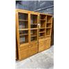 Image 2 : PAIR OF MATCHING PINE DISPLAY CABINETS, ONE WITH GLASS DOORS