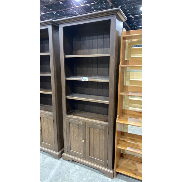 2 DOOR WOOD BOOKSHELF