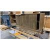 Image 1 : WOOD CREDENZA WITH 2 SLIDING DOORS